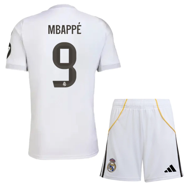 Camisolas Real Madrid Kylian Mbappé 9 Criança Equipamento Principal 25/26 Camisolas Real Madrid Kylian Mbappé 9 Criança Equipamento Principal 25/26