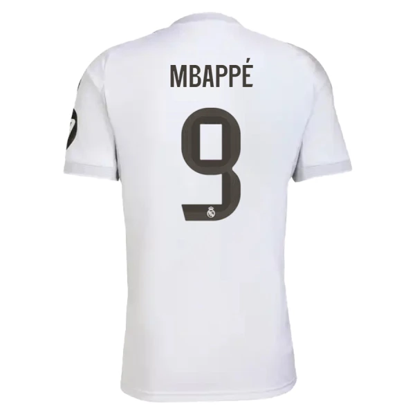 Camisolas Real Madrid Kylian Mbappé 9 Equipamento Principal 25/26 Camisolas Real Madrid Kylian Mbappé 9 Equipamento Principal 25/26
