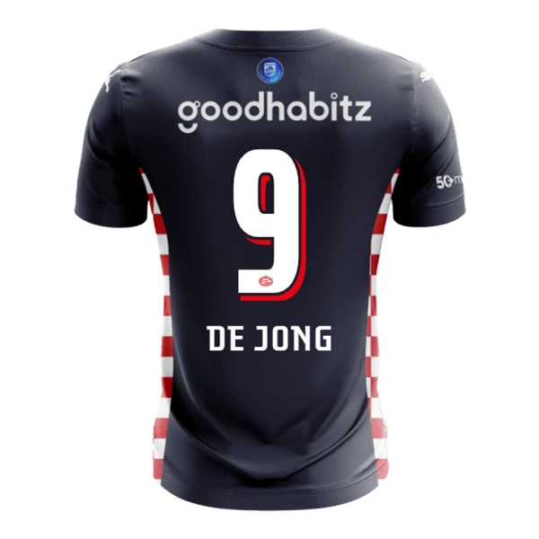 Camisolas PSV Eindhoven De Jong 9 Equipamento Alternativo 25/26 Camisolas PSV Eindhoven De Jong 9 Equipamento Alternativo 25/26