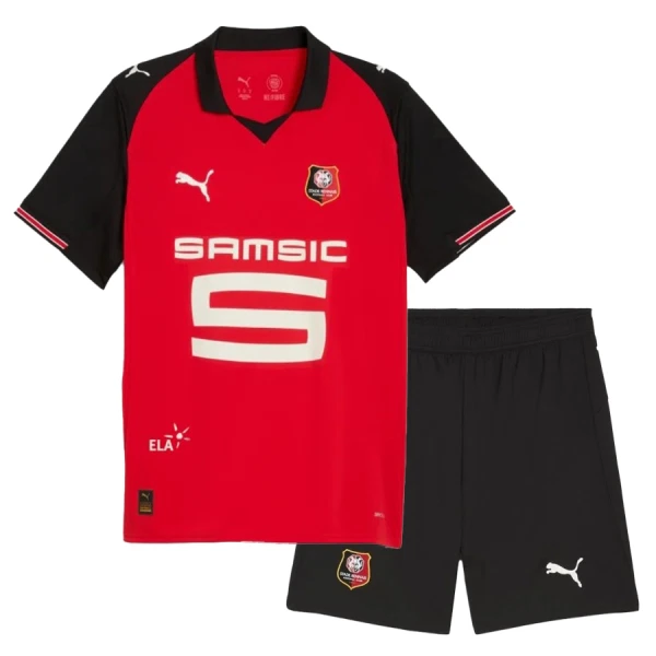Camisolas Stade Rennais Criança Equipamento Principal 25/26 Camisolas Stade Rennais Criança Equipamento Principal 25/26
