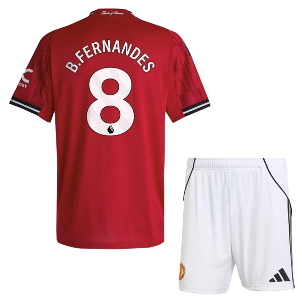 Camisolas Manchester United Bruno Fernandes 8 Criança Equipamento Principal 25/26 Camisolas Manchester United Bruno Fernandes 8 Criança Equipamento Principal 25/26