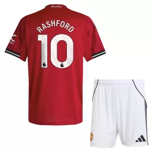 Camisolas Manchester United Marcus Rashford 10 Criança Equipamento Principal 25/26 Camisolas Manchester United Marcus Rashford 10 Criança Equipamento Principal 25/26