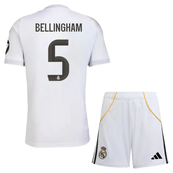 Camisolas Real Madrid Jude Bellingham 5 Criança Equipamento Principal 25/26 Camisolas Real Madrid Jude Bellingham 5 Criança Equipamento Principal 25/26