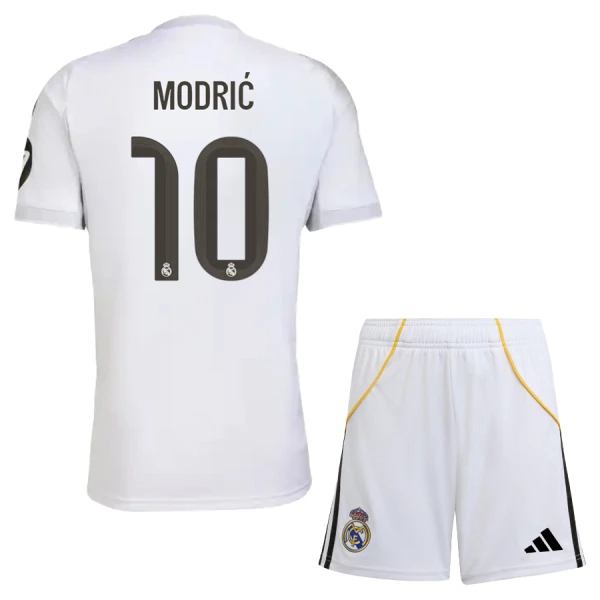 Camisolas Real Madrid Luka Modric 10 Criança Equipamento Principal 25/26 Camisolas Real Madrid Luka Modric 10 Criança Equipamento Principal 25/26