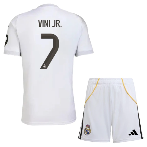 Camisolas Real Madrid Vinicius Junior 7 Criança Equipamento Principal 25/26 Camisolas Real Madrid Vinicius Junior 7 Criança Equipamento Principal 25/26