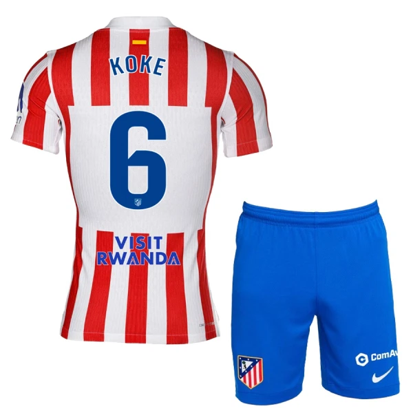 Camisolas Atlético Madrid Koke 6 Criança Equipamento Principal 25/26 Camisolas Atlético Madrid Koke 6 Criança Equipamento Principal 25/26