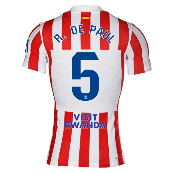Camisolas Atlético Madrid Rodrigo de Paul 5 Equipamento Principal 25/26 Camisolas Atlético Madrid Rodrigo de Paul 5 Equipamento Principal 25/26