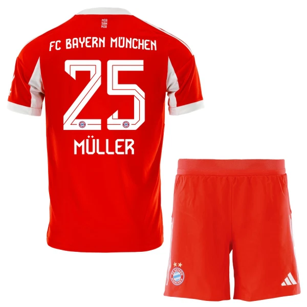 Camisolas FC Bayern de Munique Thomas Müller 25 Criança Equipamento Principal 25/26 Camisolas FC Bayern de Munique Thomas Müller 25 Criança Equipamento Principal 25/26