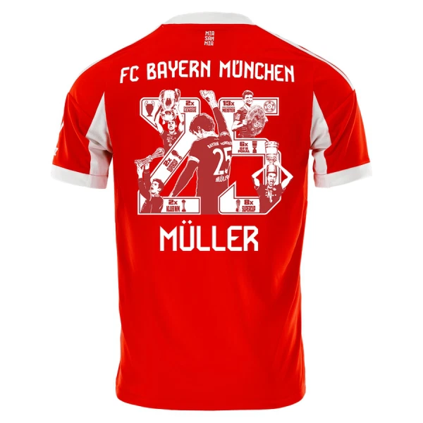 Camisolas FC Bayern de Munique Thomas Müller 25 Equipamento Principal 25/26 Especial Camisolas FC Bayern de Munique Thomas Müller 25 Equipamento Principal 25/26 Especial
