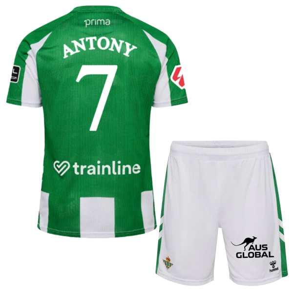 Camisolas Real Betis Antony Santos 7 Criança Equipamento Principal 25/26 Camisolas Real Betis Antony Santos 7 Criança Equipamento Principal 25/26