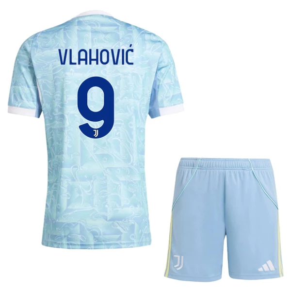 Camisolas Juventus Vlahovic 9 Criança Equipamento Alternativo 25/26 Camisolas Juventus Vlahovic 9 Criança Equipamento Alternativo 25/26