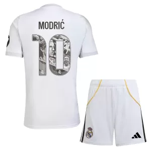 Camisolas Real Madrid Luka Modric 10 Criança Equipamento Principal 25/26 Especial Camisolas Real Madrid Luka Modric 10 Criança Equipamento Principal 25/26 Especial
