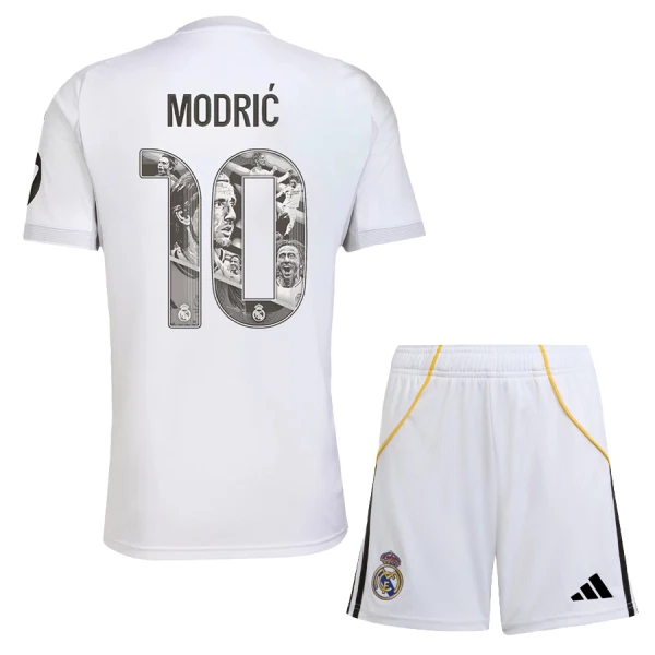 Camisolas Real Madrid Luka Modric 10 Criança Equipamento Principal 25/26 Especial