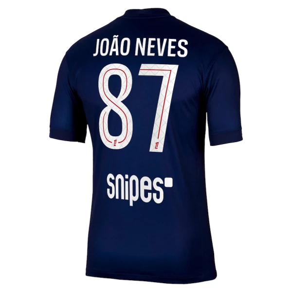 Camisolas Paris Saint-Germain Joao Neves 87 Equipamento Principal 25/26