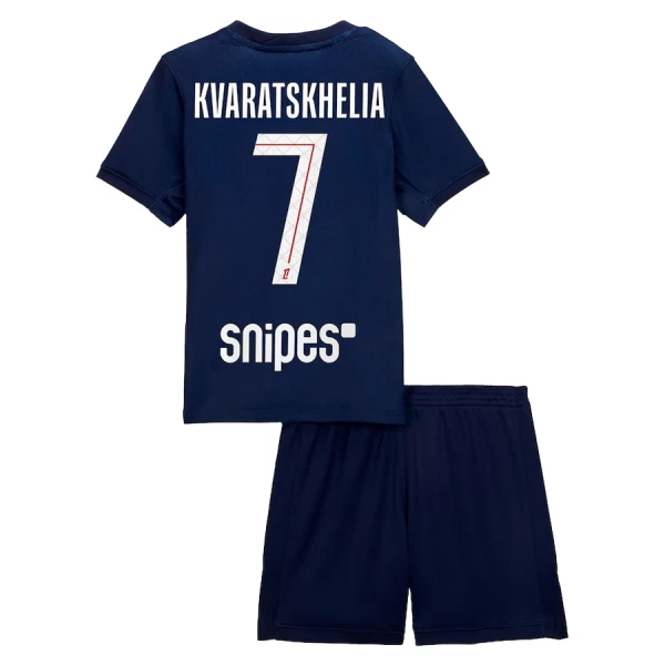 Camisolas Paris Saint-Germain Kvaratskhelia 7 Criança Equipamento Principal 25/26