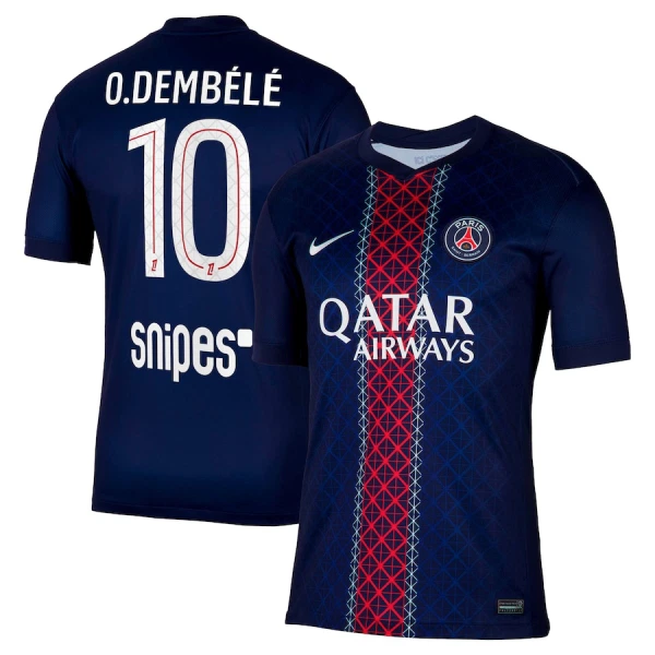 Camisolas Paris Saint-Germain Ousmane Dembélé 10 Equipamento Principal 25/26