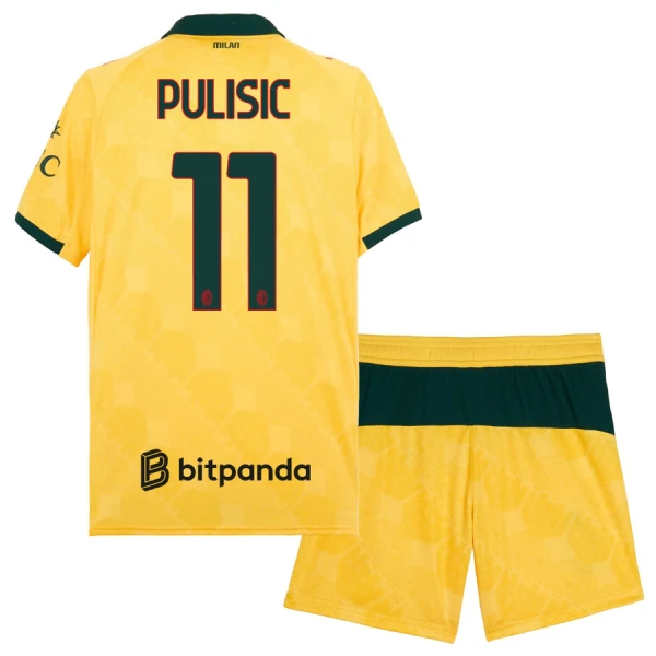 Camisolas AC Milan Christian Pulišić 11 Criança Equipamento Terceiro 25/26 Camisolas AC Milan Christian Pulišić 11 Criança Equipamento Terceiro 25/26
