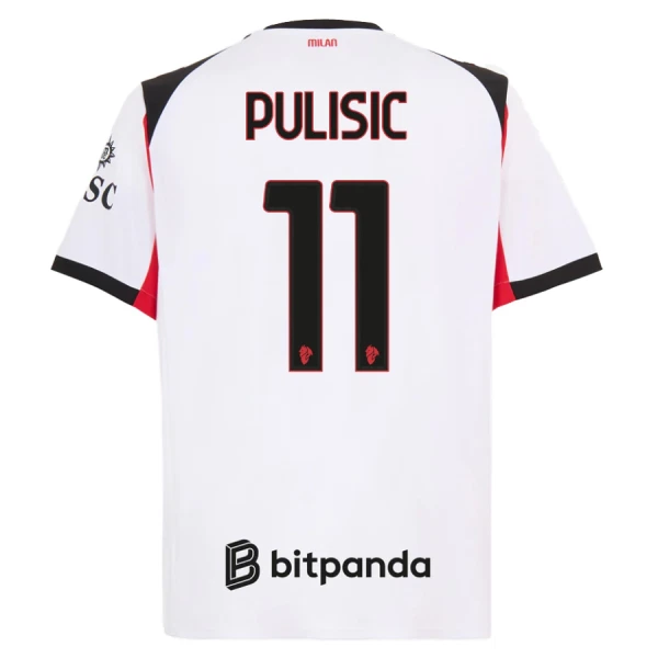 Camisolas AC Milan Christian Pulišić 11 Equipamento Alternativo 25/26 Camisolas AC Milan Christian Pulišić 11 Equipamento Alternativo 25/26