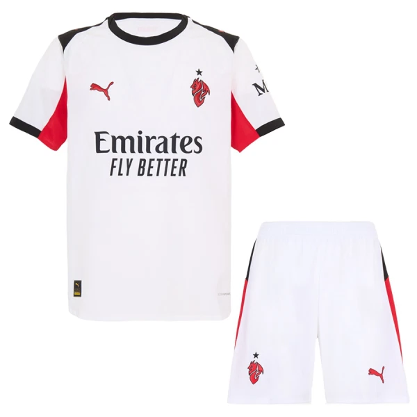 Camisolas AC Milan Criança Equipamento Alternativo 25/26 Camisolas AC Milan Criança Equipamento Alternativo 25/26