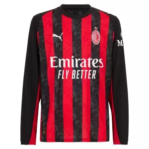 Camisolas AC Milan Equipamento Principal 25/26 Manga Comprida
