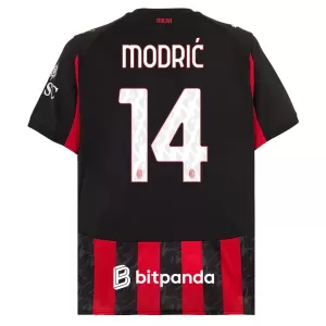 Camisolas AC Milan Luka Modric 14 Equipamento Principal 25/26 Camisolas AC Milan Luka Modric 14 Equipamento Principal 25/26