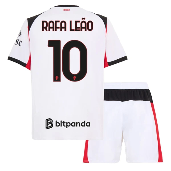 Camisolas AC Milan Rafael Leão 10 Criança Equipamento Alternativo 25/26 Camisolas AC Milan Rafael Leão 10 Criança Equipamento Alternativo 25/26