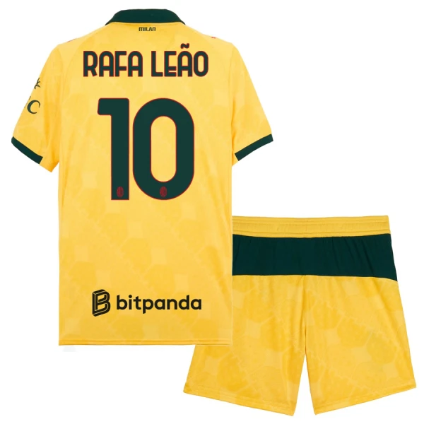 Camisolas AC Milan Rafael Leão 10 Criança Equipamento Terceiro 25/26 Camisolas AC Milan Rafael Leão 10 Criança Equipamento Terceiro 25/26