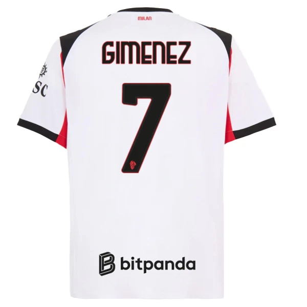 Camisolas AC Milan Santiago Gimenez 7 Equipamento Alternativo 25/26 Camisolas AC Milan Santiago Gimenez 7 Equipamento Alternativo 25/26