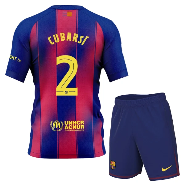 Camisolas FC Barcelona Cubarsi 2 Criança Equipamento Principal 25/26 Camisolas FC Barcelona Cubarsi 2 Criança Equipamento Principal 25/26