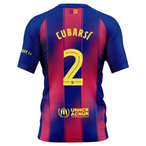Camisolas FC Barcelona Cubarsi 2 Equipamento Principal 25/26 Camisolas FC Barcelona Cubarsi 2 Equipamento Principal 25/26