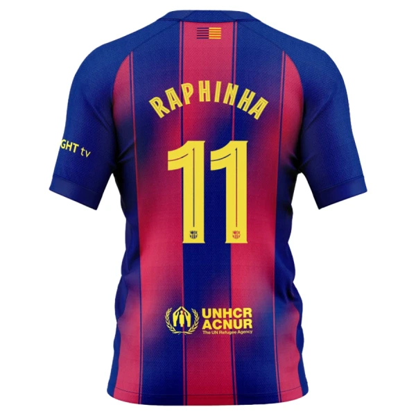 Camisolas FC Barcelona Raphinha 11 Equipamento Principal 25/26 Camisolas FC Barcelona Raphinha 11 Equipamento Principal 25/26