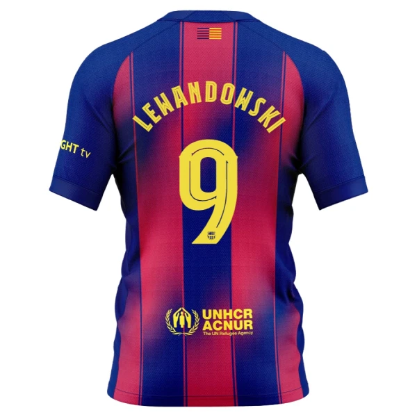 Camisolas FC Barcelona Robert Lewandowski 9 Equipamento Principal 25/26 Camisolas FC Barcelona Robert Lewandowski 9 Equipamento Principal 25/26