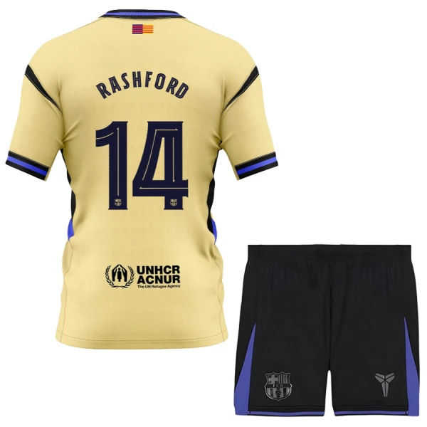 Camisolas FC Barcelona x Kobe Bryant Marcus Rashford 14 Criança Equipamento Alternativo 25/26 Camisolas FC Barcelona x Kobe Bryant Marcus Rashford 14 Criança Equipamento Alternativo 25/26