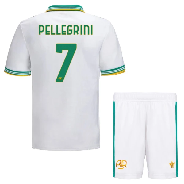 Camisolas AS Roma Pellegrini 7 Criança Equipamento Terceiro 25/26 Camisolas AS Roma Pellegrini 7 Criança Equipamento Terceiro 25/26