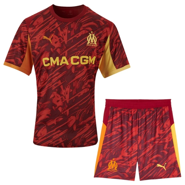 Camisolas Guarda Redes Olympique Marseille Criança 25/26 Vermelho