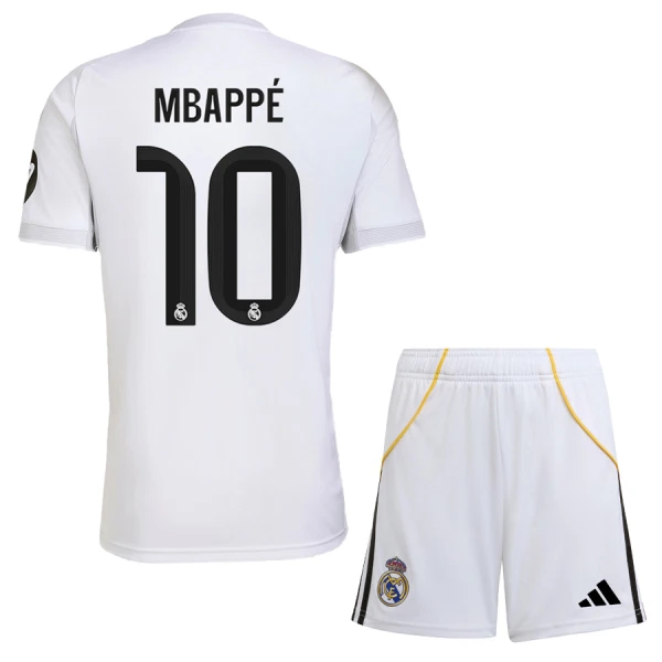 Camisolas Real Madrid Kylian Mbappé 10 Criança Equipamento Principal 25/26 Camisolas Real Madrid Kylian Mbappé 10 Criança Equipamento Principal 25/26