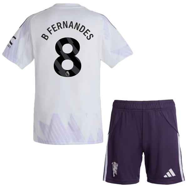 Camisolas Manchester United Bruno Fernandes 8 Criança Equipamento Alternativo 25/26