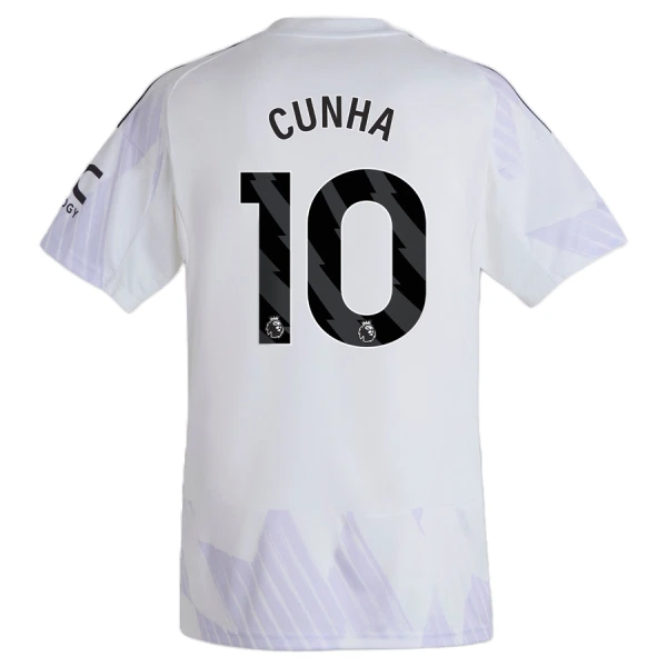 Camisolas Manchester United Cunha 10 Criança Equipamento Alternativo 25/26