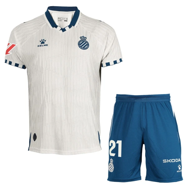 Camisolas RCD Espanyol Criança Equipamento Alternativo 25/26 Camisolas RCD Espanyol Criança Equipamento Alternativo 25/26