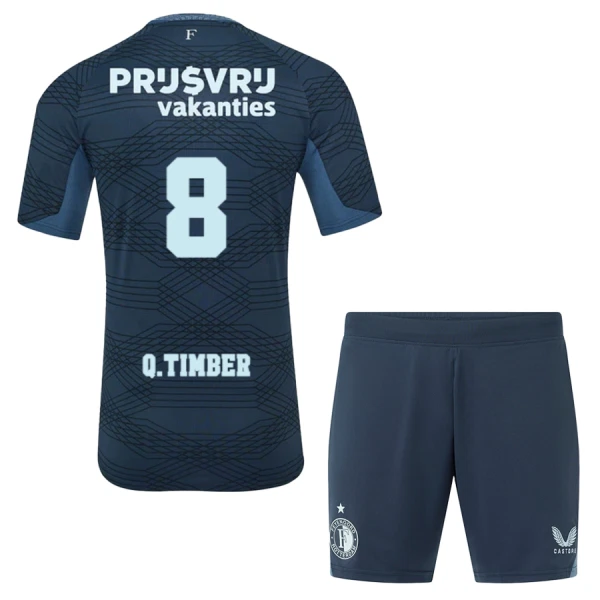 Camisolas Feyenoord Rotterdam Q. Timber 8 Criança Equipamento Alternativo 25/26 Camisolas Feyenoord Rotterdam Q. Timber 8 Criança Equipamento Alternativo 25/26