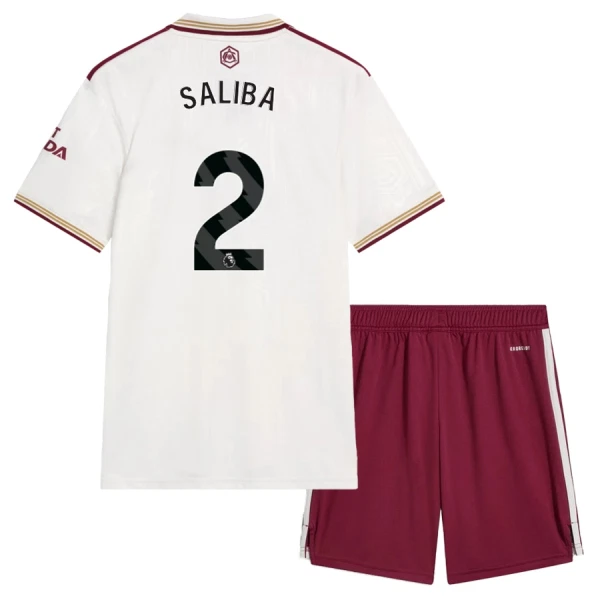 Camisolas Arsenal Saliba 2 Criança Equipamento Terceiro 25/26 Camisolas Arsenal Saliba 2 Criança Equipamento Terceiro 25/26