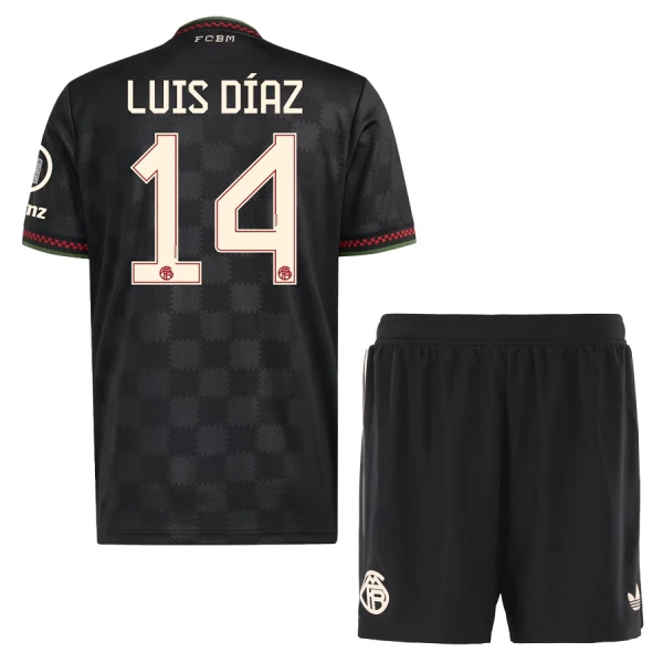 Camisolas FC Bayern de Munique Luis Díaz 14 Criança Equipamento Terceiro 25/26 Camisolas FC Bayern de Munique Luis Díaz 14 Criança Equipamento Terceiro 25/26