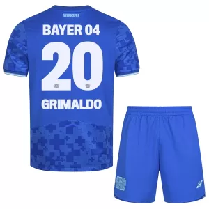 Camisolas Bayer 04 Leverkusen Alejandro Grimaldo 20 Criança Equipamento Terceiro 25/26