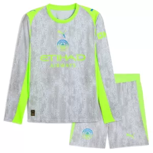 Camisolas Manchester City Criança Equipamento Terceiro 25/26 Manga Comprida Camisolas Manchester City Criança Equipamento Terceiro 25/26 Manga Comprida