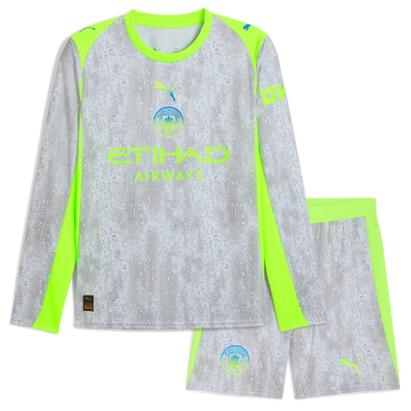 Camisolas Manchester City Criança Equipamento Terceiro 25/26 Manga Comprida Camisolas Manchester City Criança Equipamento Terceiro 25/26 Manga Comprida