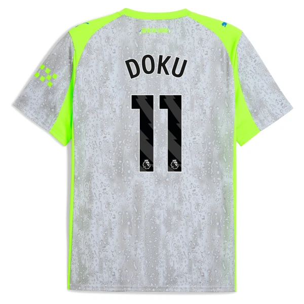 Camisolas Manchester City Jérémy Doku 11 Equipamento Terceiro 25/26