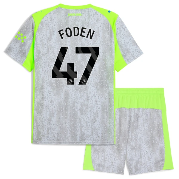 Camisolas Manchester City Phil Foden 47 Criança Equipamento Terceiro 25/26 Camisolas Manchester City Phil Foden 47 Criança Equipamento Terceiro 25/26