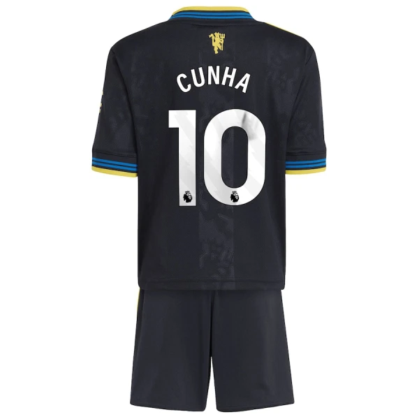 Camisolas Manchester United Cunha 10 Criança Equipamento Terceiro 25/26 Camisolas Manchester United Cunha 10 Criança Equipamento Terceiro 25/26
