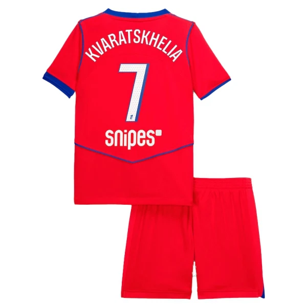 Camisolas Paris Saint-Germain Kvaratskhelia 7 Criança Equipamento Terceiro 25/26 Camisolas Paris Saint-Germain Kvaratskhelia 7 Criança Equipamento Terceiro 25/26