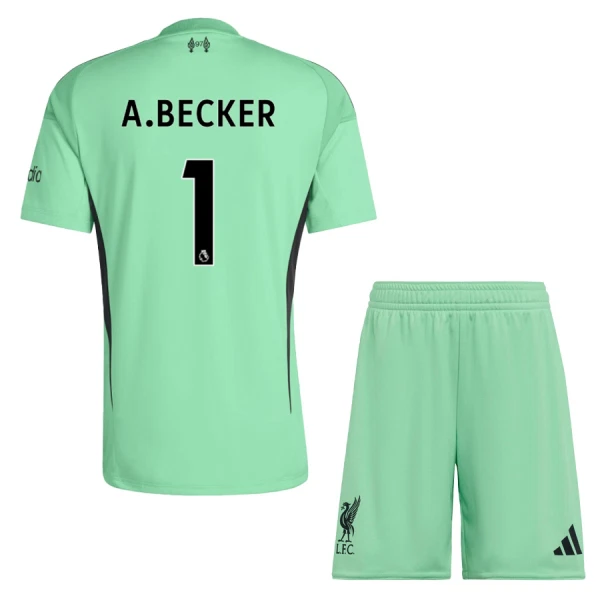 Camisolas Guarda Redes Liverpool Alisson Becker 1 Criança 25/26 Verde Camisolas Guarda Redes Liverpool Alisson Becker 1 Criança 25/26 Verde
